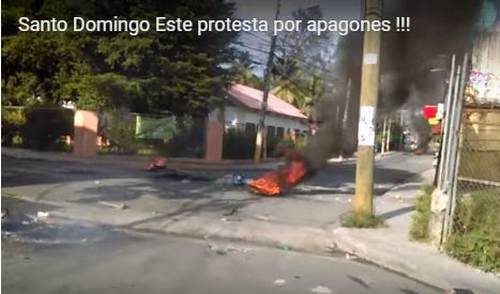 LUCERNA SantoDomingoEste protesta por apagones