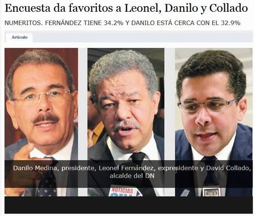 encuestas, leonel fernandez, danilo medina, david collado