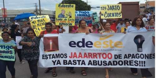 protesta contra EDEESTE