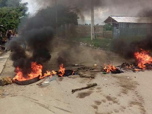 Protesta violenta en el Kilombo de San Luis