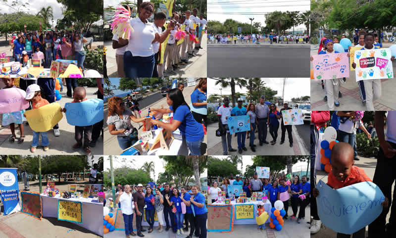 parada civica por la no violencia infantil, en los frailes